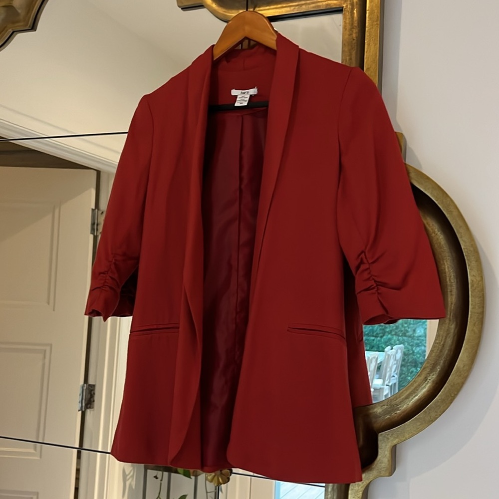 Red 3/4 Sleeve Blazer